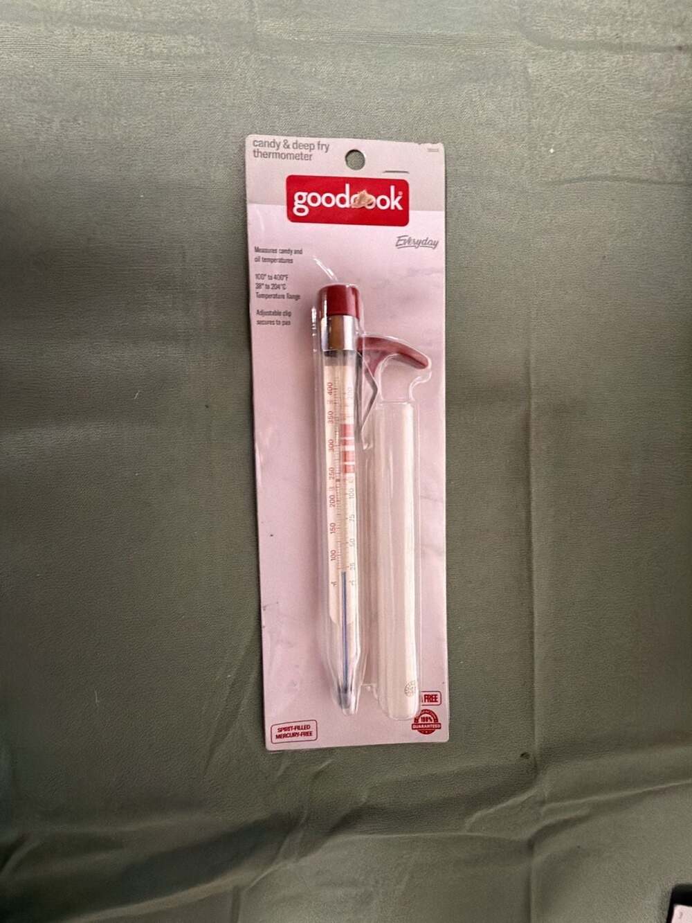 GoodCook Everyday Candy & Deep Fry Thermometer with Storage Sleeve (25115)